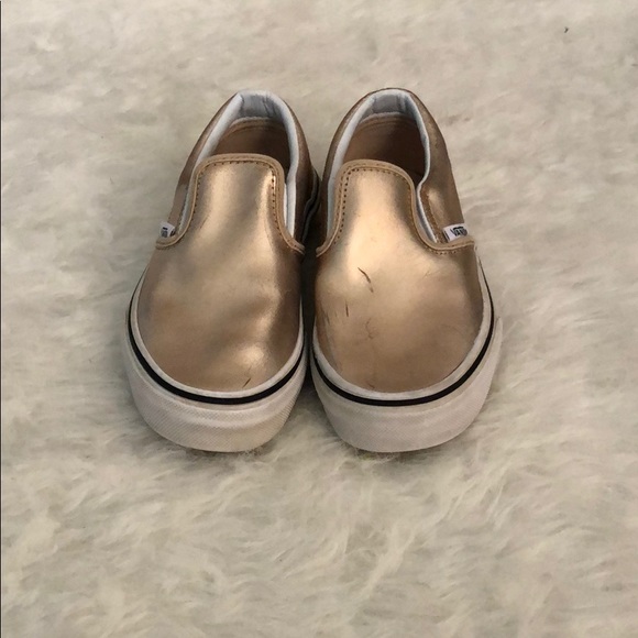 kids rose gold vans